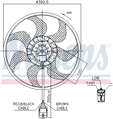 Ava Cooling Ventilatorwiel-motorkoeling OL7524