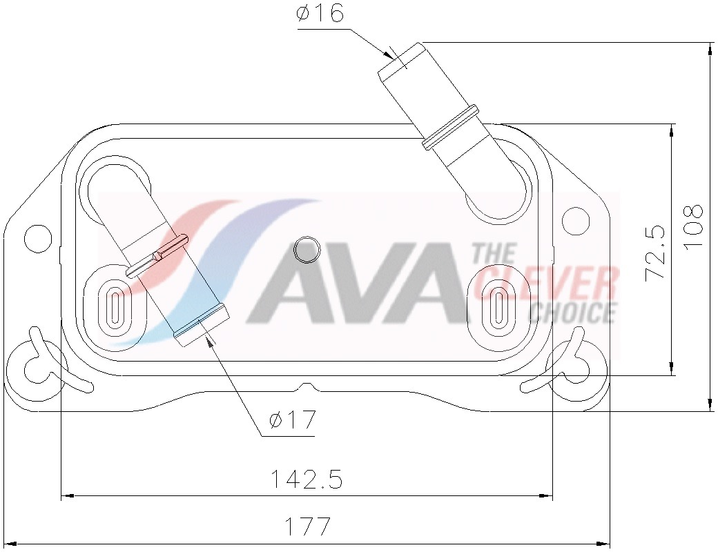 Oliekoeler, motorolie Ava Cooling VO3313
