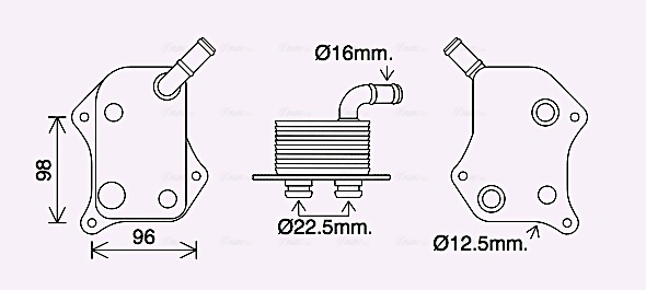 Oliekoeler motorolie Ava Cooling AI3414