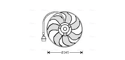 Ventilatorwiel-motorkoeling Ava Cooling AI7509