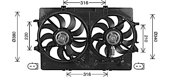 Ventilatorwiel-motorkoeling Ava Cooling AI7522