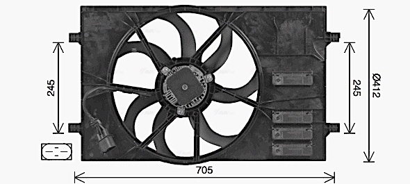 Ventilatorwiel-motorkoeling Ava Cooling AI7524