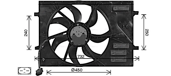 Ventilatorwiel-motorkoeling Ava Cooling AI7525