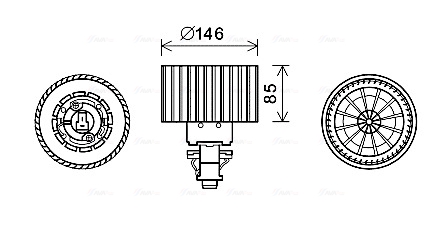 Kachelventilator Ava Cooling AI8374