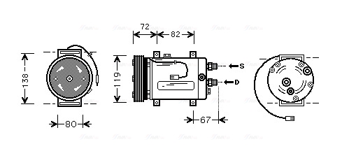 Airco compressor Ava Cooling AIAK177