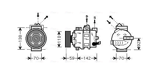 Airco compressor Ava Cooling AIAK349