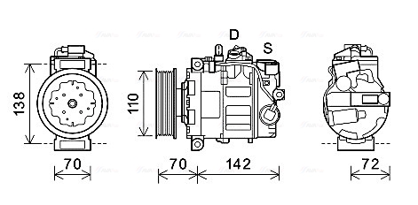 Airco compressor Ava Cooling AIAK381