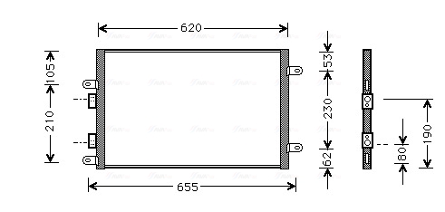 Airco condensor Ava Cooling AL5077