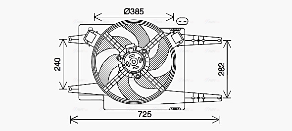 Ventilatorwiel-motorkoeling Ava Cooling AL7525