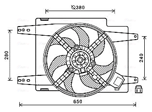 Ventilatorwiel-motorkoeling Ava Cooling AL7526