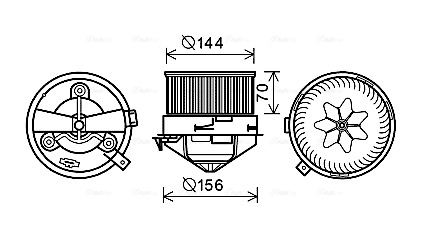 Kachelventilator Ava Cooling AL8137