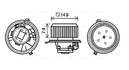 Kachelventilator Ava Cooling AL8138