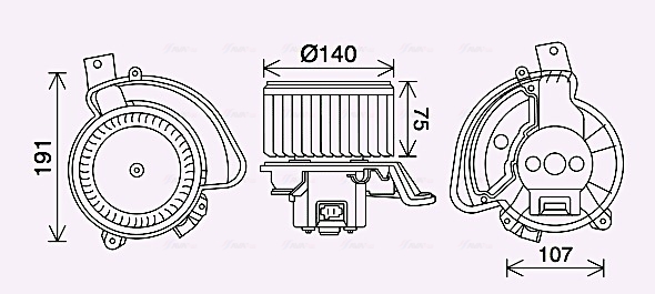 Kachelventilator Ava Cooling AL8154