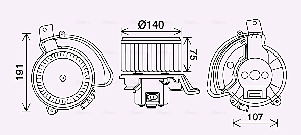 Kachelventilator Ava Cooling AL8155