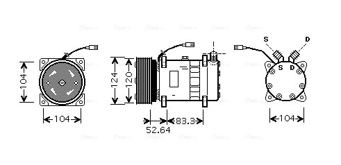 Airco compressor Ava Cooling ALK095