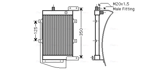 Oliekoeler motorolie Ava Cooling AU3192