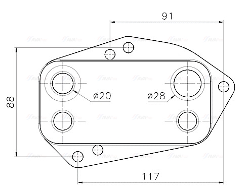 Oliekoeler motorolie Ava Cooling AU3349
