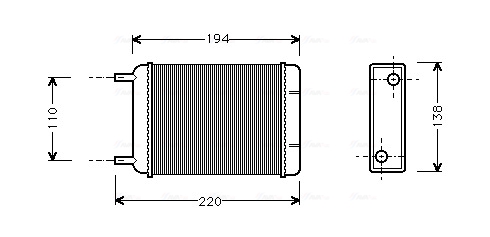 Kachelradiateur Ava Cooling AU6049