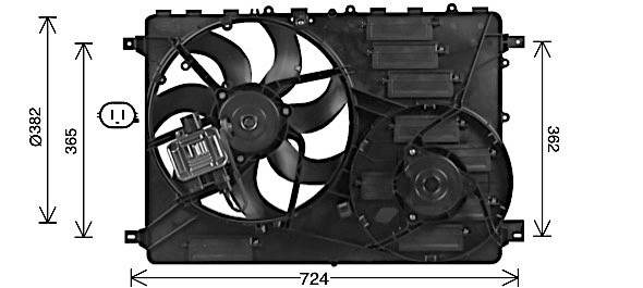 Ventilatorwiel-motorkoeling Ava Cooling AU7505