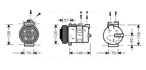 Airco compressor Ava Cooling AUAK056