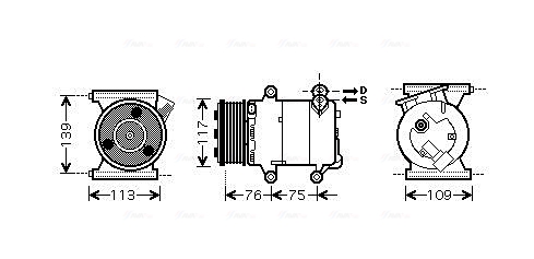 Airco compressor Ava Cooling AUAK185