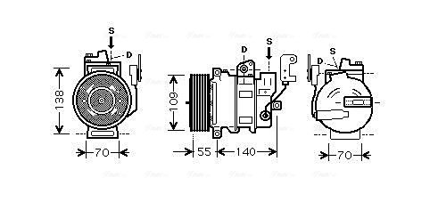 Airco compressor Ava Cooling AUAK187