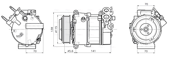 Airco compressor Ava Cooling AUAK354