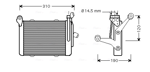 Oliekoeler motorolie Ava Cooling BW3255