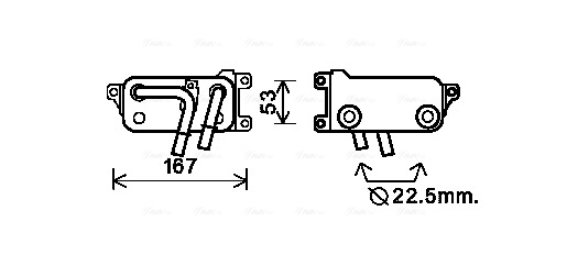 Oliekoeler motorolie Ava Cooling BW3401