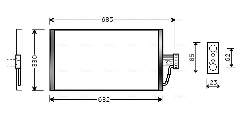 Airco condensor Ava Cooling BW5254