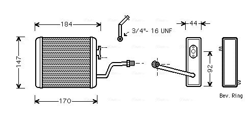 Kachelradiateur Ava Cooling BW6258