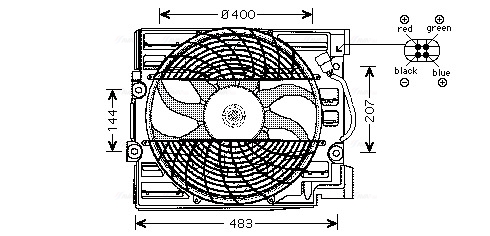 Ventilatorwiel-motorkoeling Ava Cooling BW7509