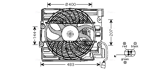 Ventilatorwiel-motorkoeling Ava Cooling BW7510