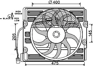 Ventilatorwiel-motorkoeling Ava Cooling BW7512