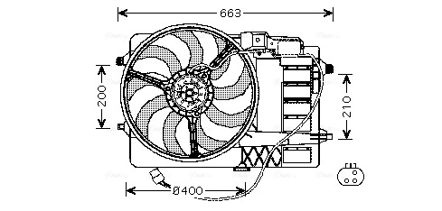 Ventilatorwiel-motorkoeling Ava Cooling BW7516