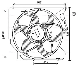 Ventilatorwiel-motorkoeling Ava Cooling BW7520