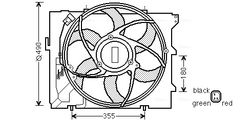 Ventilatorwiel-motorkoeling Ava Cooling BW7523