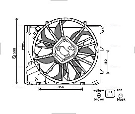 Ventilatorwiel-motorkoeling Ava Cooling BW7528