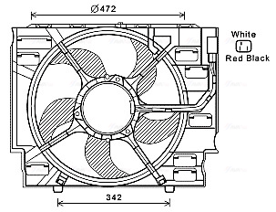 Ventilatorwiel-motorkoeling Ava Cooling BW7536