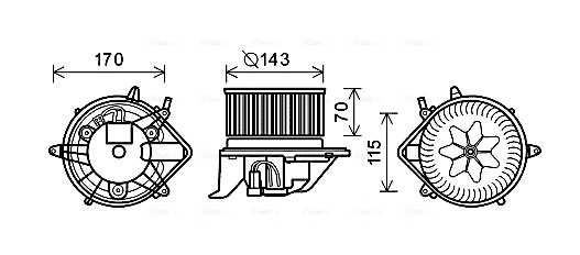 Kachelventilator Ava Cooling BW8461