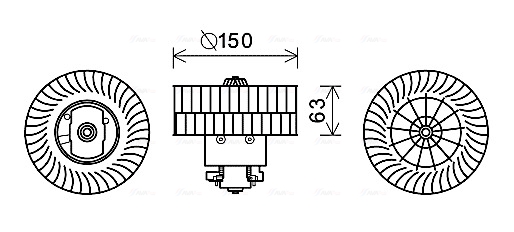 Kachelventilator Ava Cooling BW8488