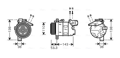 Airco compressor Ava Cooling BWAK321