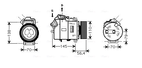 Airco compressor Ava Cooling BWAK330