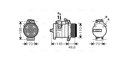 Airco compressor Ava Cooling BWAK334