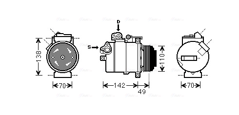 Airco compressor Ava Cooling BWK389