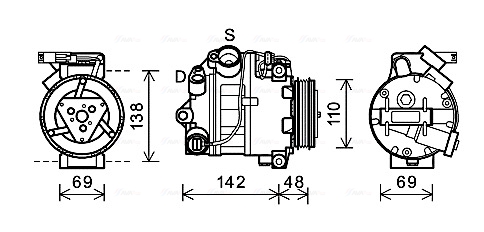 Airco compressor Ava Cooling BWAK443