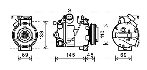 Airco compressor Ava Cooling BWAK444