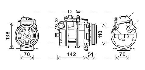 Airco compressor Ava Cooling BWK417