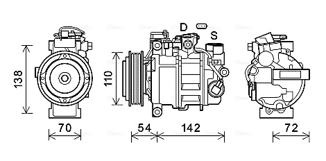 Airco compressor Ava Cooling BWK551