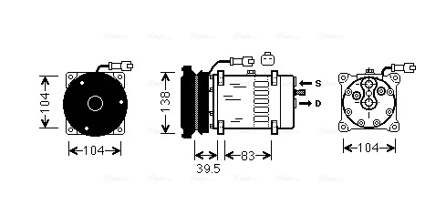 Airco compressor Ava Cooling CLAK004